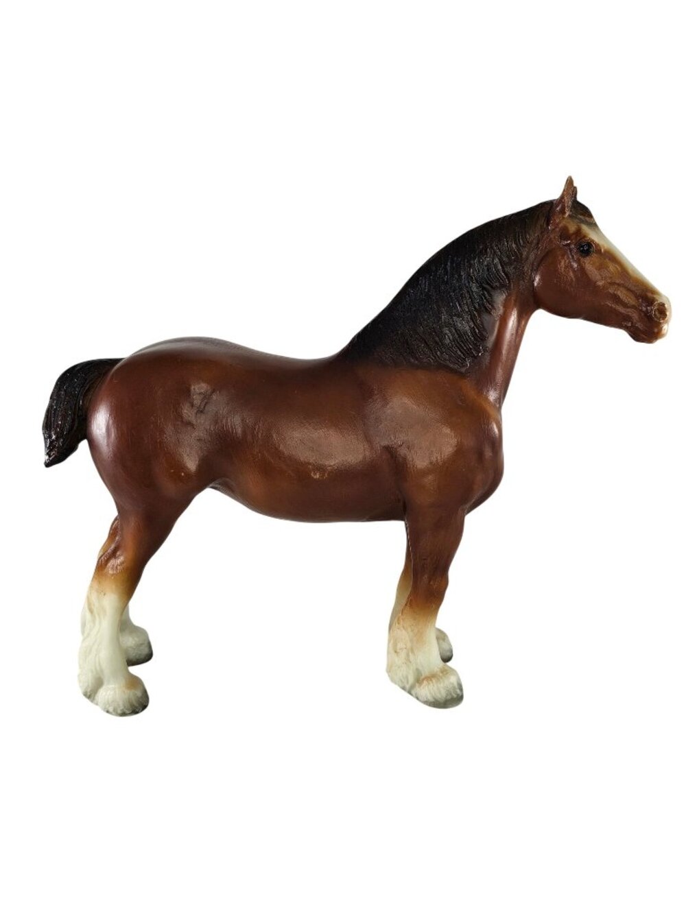 Breyer Horse Clydesdale Mare Chalky #83 *CHIPPED EAR* Traditional Model Chestnut